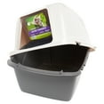 Vibrant Life Secret Sandbox Cat Litter Box, Gray and Black
