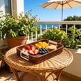 thumbnail image 4 of Woven-Style Storage Tray Imitation Woven Serving Basket Fruit Table Storage Basket Decorative Woven-Look Tray, 4 of 6