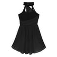thumbnail image 5 of CHICTRY Big Girls Ruched Lyrical Ballet Dance Dress Contemporary Dance Costume Black 8, 5 of 7