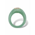 thumbnail image 2 of PalmBeach Jewelry Genuine Green Jade and White Topaz Accent Ring 1.55 TCW in Solid 10k Yellow Gold, 2 of 5