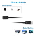 thumbnail image 2 of DP Extension Cable, Rankie 6 Feet DisplayPort Male to Female Extension Cable (Black), 2 of 5