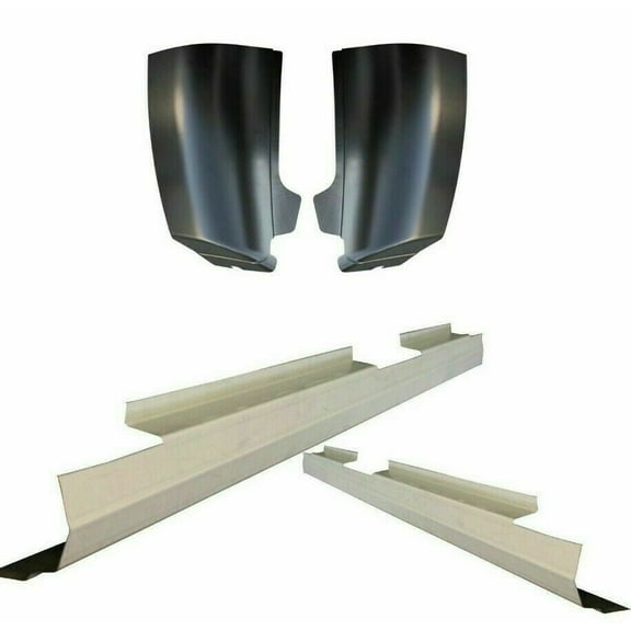 Fit For 2007-2013 Silverado 4 Door Crew Cab Outer Rocker Panel And Cab Corner Pair