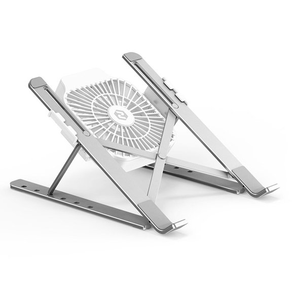 Injueey Soporte plegable para portátil y tableta Soporte para Pro Soporte para portátil con ventilador de refrigeración para facilitar su Juegos de teclado y mouse para computadora