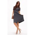 thumbnail image 6 of DEVOPS Women's Casual Short Sleeve Daily T-Shirt Mini Top Dress with Pockets (Medium, Dk.Grey), 6 of 6