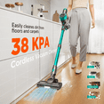 thumbnail image 2 of KANFUAQ Cordless Vacuum Cleaner 38000PA/400W Stick Vacuum 50min 2200mAh for Home Pet Hair Car Carpet Hardwood Floor, 2 of 12