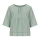thumbnail image 4 of Blusa informal de lino y algodón para mujer de UMfun, cuello redondo, manga corta, color liso, holgada, color verde (S-2XL), 4 of 8