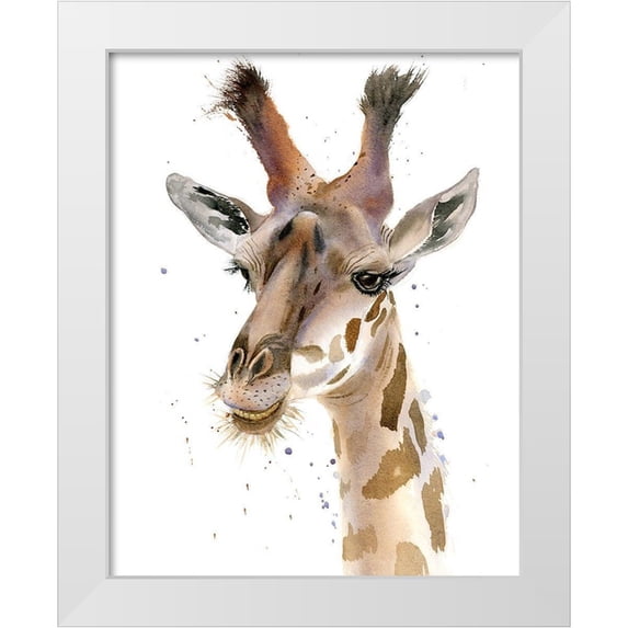 Shefranov, Olga 20x24 White Modern Wood Framed Museum Art Print Titled - Giraffe