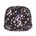 thumbnail image 2 of Haiem Snake And Floral1 Classic Snapback Cap Flat Bill Hat Baseball Cap Adjustable Size Cotton Dad Hat, 2 of 9