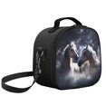 thumbnail image 2 of Uourmeti Stylish Kids Insulated Lunch Bag featuring Two White Horses in Starry Sky - Perfect for School and Outdoor Picnics, 2 of 6