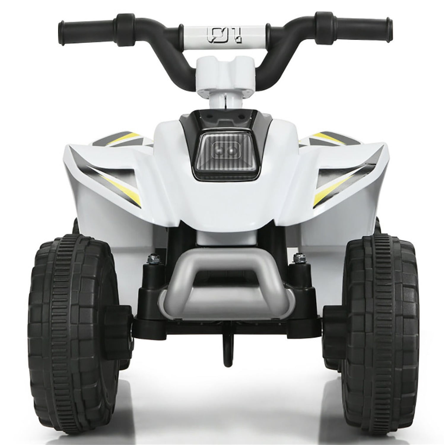 Resenkos 6V Kids Ride On Electric ATV, Ride Car with 4 Wheels, Ride-On Toy for Toddlers 1-3 Boys & Girls(White)