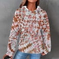 thumbnail image 2 of Yertdoel Hoodies for Women Fashion Printed Fleece Lined Drawstring Pullover Hooded Sweatshirt Outdoor Casual Warm Cozy Hoodie Top with Pocket, 2 of 8