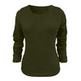 thumbnail image 5 of Harpily Fuzzy Sweater For Women Cowl Neck Long Sleeve Sweaters Women's Fashionable Long Sleeve Pullovers Green2 XXL, 5 of 6