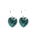 thumbnail image 4 of Juego de aretes y collar ZVEZDA de caucho con dije de corazón Plata Mexicana .925 Esmeralda, 4 of 5