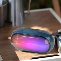 HOZVOMI Bluetooth 5.3 Speaker with Low Latency Wide Area Sound Effect RGB Colorful High Battery Multifunctional, Blue