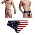 thumbnail image 3 of Toddmomy 1Pack Mens Swimming Briefs Breathable Blue Multi Printed Bikini Briefs Outdoor Surfing, 3 of 8