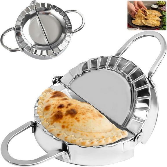 Tutuviw Stainless Steel Tortilla Sealer Empanada Tortilla Crimper Maker Dumpling Maker Press Kitchen Gadgets for Quesadilla Empanada Pie Burritos Calzones Tacos Pasties (6 Inch)