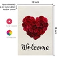 thumbnail image 6 of Valentines Day Rose Heart Garden Flag 12×18 Inch Double Sided for Outside Burlap Red Wedding Anniversary Welcome Holiday Yard Decoration, 6 of 6