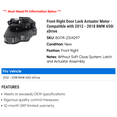 thumbnail image 2 of Front Right Door Lock Actuator Motor - Compatible with 2012 - 2018 BMW 650i xDrive 2013 2014 2015 2016 2017, 2 of 2