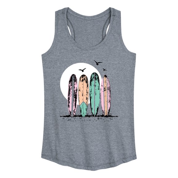 Instant Message - Vintage Surfboards - Women's Racerback Graphic Tank