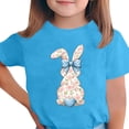 thumbnail image 2 of Amidoa Summer Girls Short Sleeve Graphic Crewneck Cute Easter Shirts Pullover Tees, 2 of 5