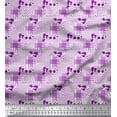 thumbnail image 1 of Soimoi Cotton Duck Fabric Dot & Check Patchwork Print Fabric by the Yard 56 Inch Wide, 1 of 1