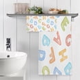 thumbnail image 5 of Coolnut Alphabet Bath Towel Set, Towel Set of 2, Skin-Friendly, Comfortable, Absorbent, Suitable for Bathroom, Travel, Hotel Wash cloth, 5 of 7
