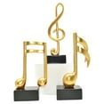 thumbnail image 3 of Adam & Friends Home Decor Muscial Notes, 16Th, Double 16Th & Treble Clef Sculpture | 3-Piece | Gold, 3 of 6