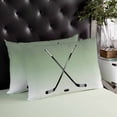 thumbnail image 4 of Sage Green White Throw Pillow Cover 20 x 26 Inch Decorative Pillow Cover Modern Ombre Sports Game Ice Hockey Lumbar Pillowcase Seasonal Rectangle Cushion Case for Couch Sofa Bed Living Room, 4 of 7