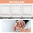 thumbnail image 2 of REDCAMP Lighted Makeup Vanity with 12 Light Bulbs, Vanity Set with Mirror and 2 Drawers, Vanity Table with Cushioned Stool, White, 2 of 7