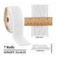 thumbnail image 4 of 620" x 2" 7 Pcs Peel-and-Stick Flexible Crown Molding Trims, Self-Adhesive 3D Wall Baseboard Border, White Waterproof PVC Decorative Edging for Home, Renters, By Preplabs, 4 of 4