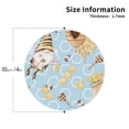thumbnail image 2 of Lsque Cute Gnome Bee Collects Honey Pattern 4" Drink Coasters Set of 4, PVC Leather Absorbent Coasters, Table Coaster Set Decorative Coffee Cup Coasters Housewarming Gift -Round Shape, 2 of 6