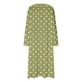 thumbnail image 5 of Fazvaoo Womens Nightgowns Long Sleeve Long Sleepwear Casual Nightdress(Green,Size S-5XL), 5 of 6