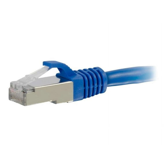 C2G Cat6a Snagless Shielded (STP) Network Patch Cable - Patch cable - RJ-45 (M) to RJ-45 (M) - 8 ft - STP - CAT 6a - snagless, stranded - blue