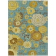 thumbnail image 2 of Addison Rugs Chantille Indoor/Outdoor Transitional Floral Aqua Machine Washable Rectangle Rug, 10' x 14', 2 of 8