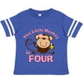 thumbnail image 3 of Inktastic Little Monkey Girl 4th Birthday Girls Toddler T-Shirt, 3 of 5