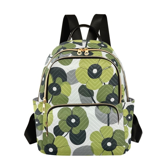 FORMRS Mini Backpack Purse for Women Travel Daypack Casual Shoulder Bag, Gray Floral