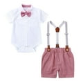 thumbnail image 2 of Rongking 3PC Baby Boys Gentleman Outfits Suits Wedding Birthday Romper Set, 2 of 3