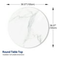 thumbnail image 2 of SSTBLEV Round Sintered Stone Table Top, 39.4", 0.43", White, 2 of 5