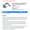thumbnail image 2 of Spark Plug Wire Set - Compatible with 1991 - 1999 Jeep Cherokee 4.0L 6-Cylinder 1992 1993 1994 1995 1996 1997 1998, 2 of 2