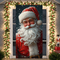thumbnail image 2 of Santa Claus Holiday Banner Festive Decoration for Christmas Party Winter Celebration Seasonal Decoration, 2 of 9