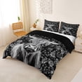 thumbnail image 2 of jejeloiu Black Rose Cow Queen Duvet Cover Set Kids,Farm Print Bedding,Reversible,3pcs(No Comforter), 2 of 6
