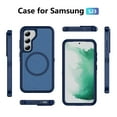 thumbnail image 3 of Samsung Galaxy S23 Phone Case, Phone case Samsung Galaxy S23 Magnetic Case [Compatible with MagSafe] Tough Rugged Matte Slim Shockproof Anti-Fingerprint Anti-Scratch Protective Cover, Royalblue, 3 of 9