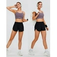 thumbnail image 5 of Women's Quick-Dry Running Shorts Workout Sport Layer Active Shorts with Pockets 1.75", 5 of 5