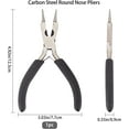 thumbnail image 2 of 4.9 Inch Round Nose Pliers Wire Cutter 4-in-1 Mini Precision Pliers Wire Bending Side Cutter Tools for DIY Jewelry Making Black for making, 2 of 9