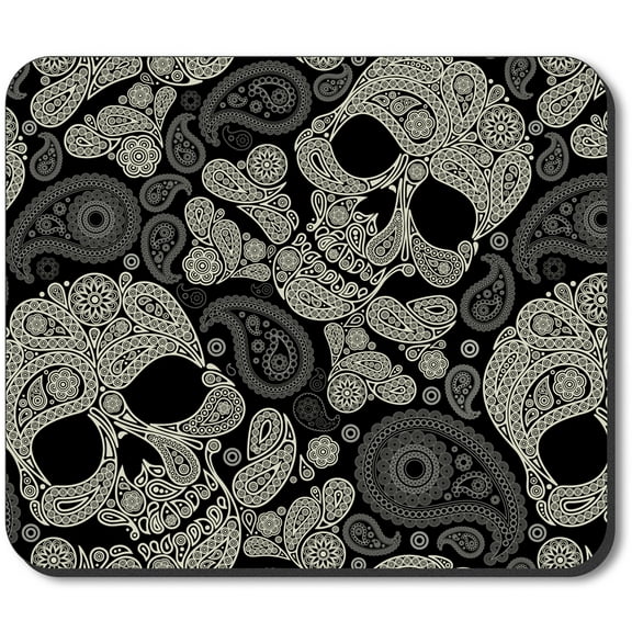 Art Plates Mouse Pad - Paisley Skulls