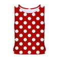 thumbnail image 3 of Women's Tank Tops Summer Sleeveless Round-Neck Slim Fitted Blouse Side Ruched Basic Printed Tees Shirts, 3 of 4