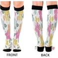 thumbnail image 2 of 1 Pairs Tropical Flowers Compression Socks for Women Men Knee High Stocking for Running, Athletic, Medical Gift, 2 of 7