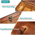 thumbnail image 4 of Sewing Kit  Wooden Sewing Basket with Accessories  Sewing Box with Sewing Kit Accessories for Home Repair Tool Set for Beginners, 4 of 5