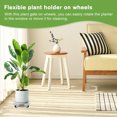 thumbnail image 3 of DEWEL Plant Caddy with Wheels Adjustable 15-20 inch Plant Stand, Heavy Duty Garden Rolling Plant Dolly Flower Pot Caddy, Round Planter Dolly with Casters for Indoor Outdoor, White, 3 of 10