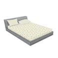 thumbnail image 2 of Ambesonne Colorful Fitted Sheet & Pillow Sham Set, Graphic Waterdrops, Queen, Multicolor, 2 of 2